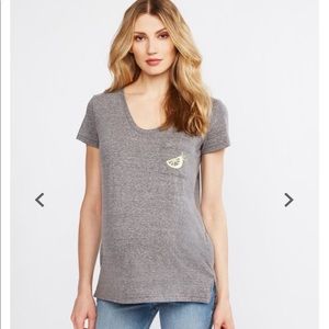 A Pea in the Pod Embroidery Maternity T Shirt